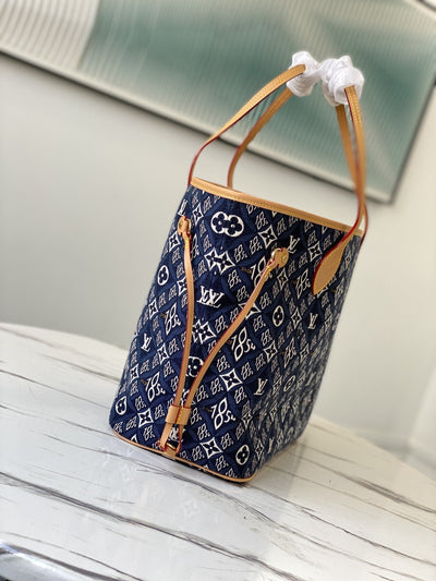 lv neverfull mm with dustbag 1854 monogram jacquard - image 2