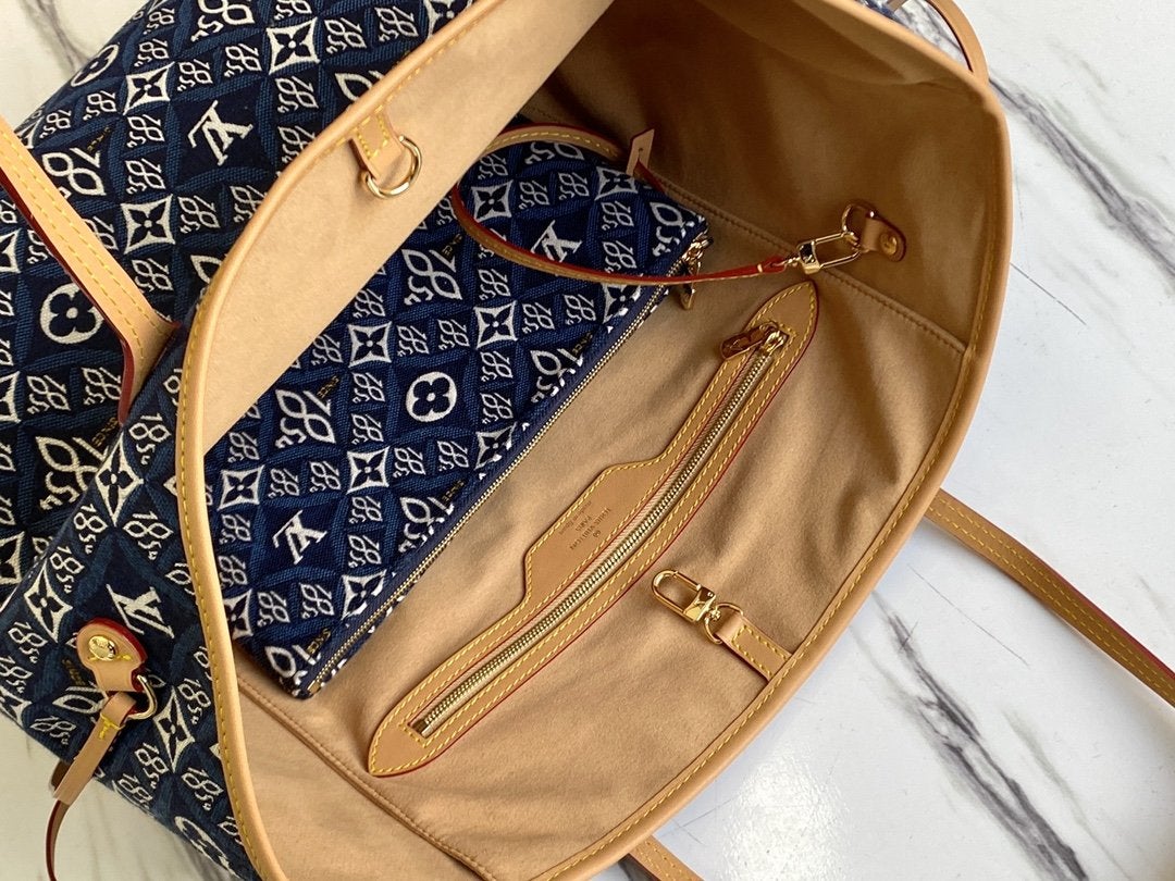 lv neverfull mm with dustbag 1854 monogram jacquard - image 7