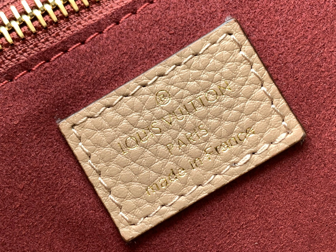 lv neverfull mm 32 beige monogram empreinte leather - image 6