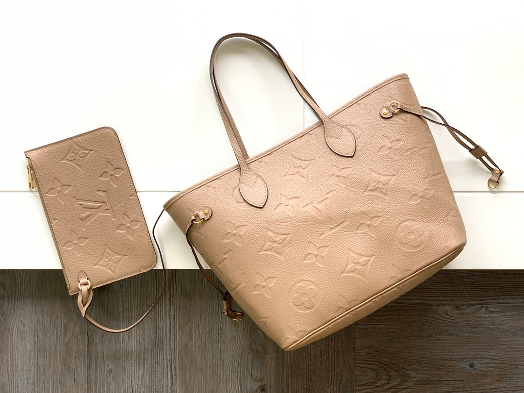 lv neverfull mm 32 beige monogram empreinte leather - image 8