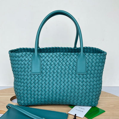 SMALL CABAT 32 IN TEAL BLUE LAMBSKIN - Image 3