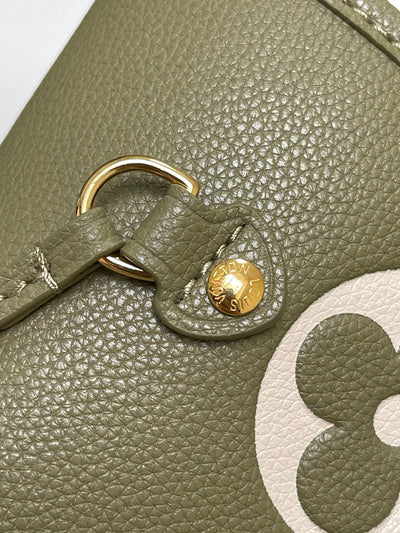 lv neverfull mm khaki cream monogram empreinte leather - image 5