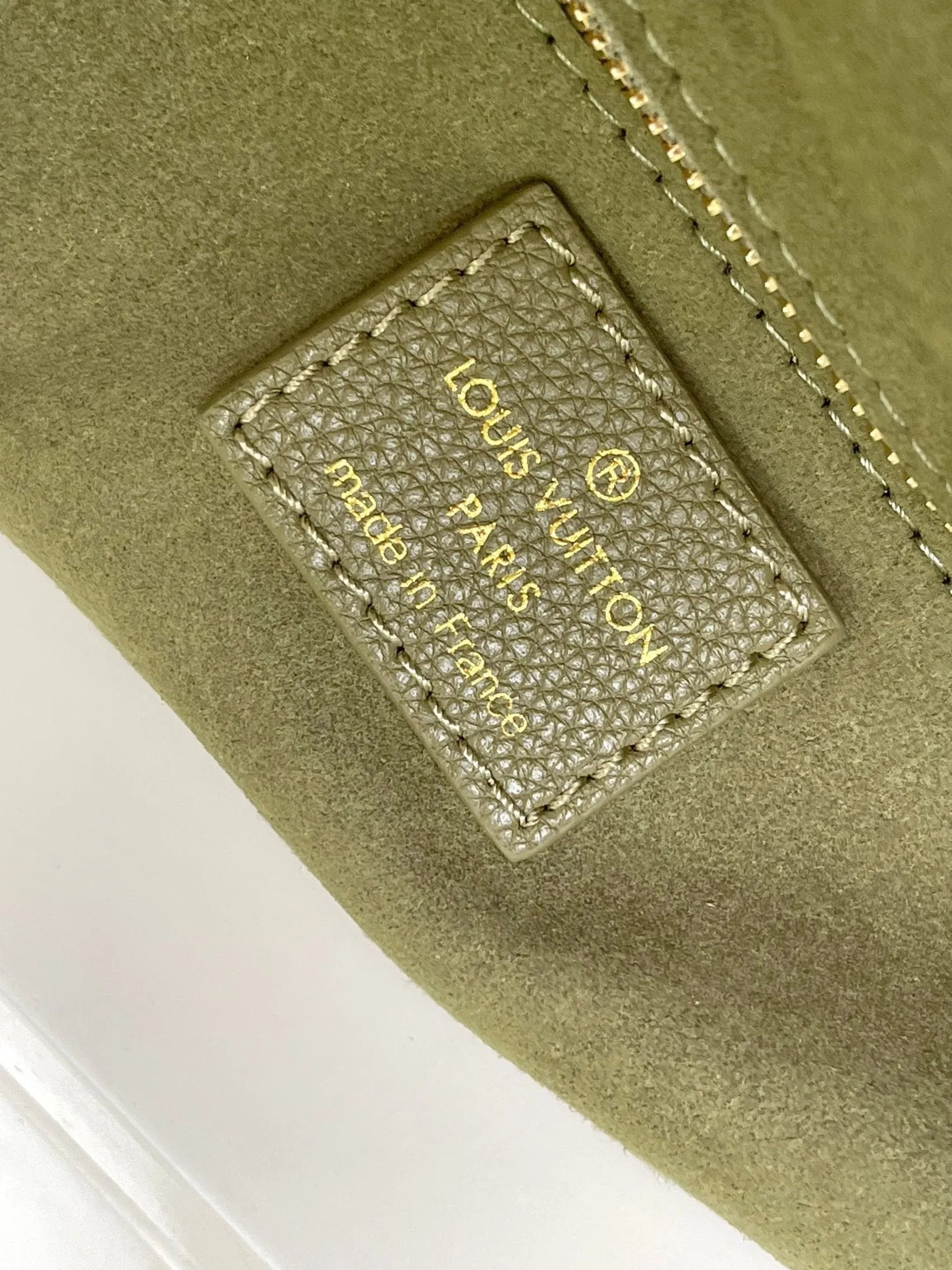 lv neverfull mm khaki cream monogram empreinte leather - image 8