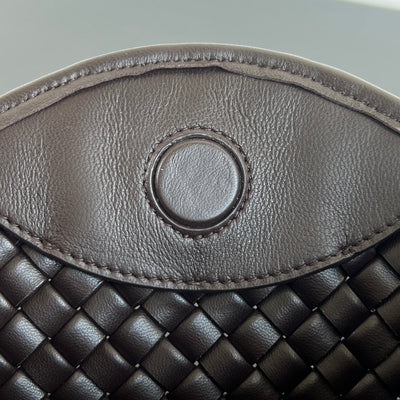 COBBLE TOP HANDLE BAG 23 IN CHOCOLATE LAMBSKIN - Image 7