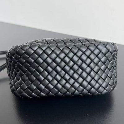 COBBLE TOP HANDLE BAG 23 IN BLACK LAMBSKIN - Image 10