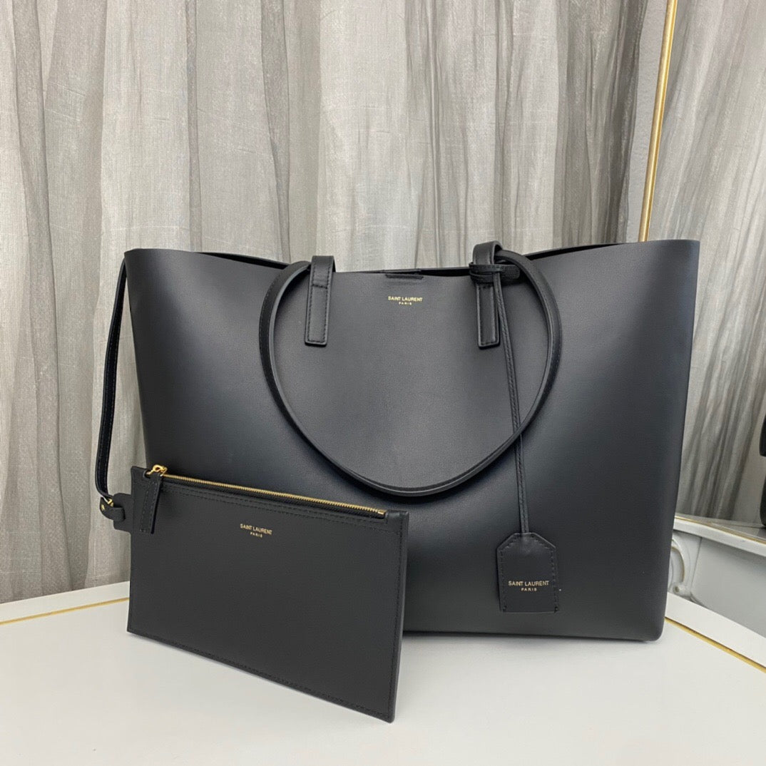 saint laurent east west grained leather tote - main image