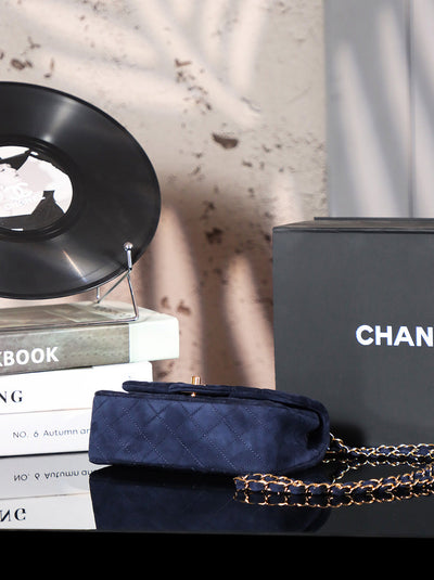 Chan*l vintage double flap bag suede - image 3