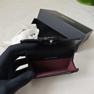 Chan*l wallet black with sliver hardware - image 2