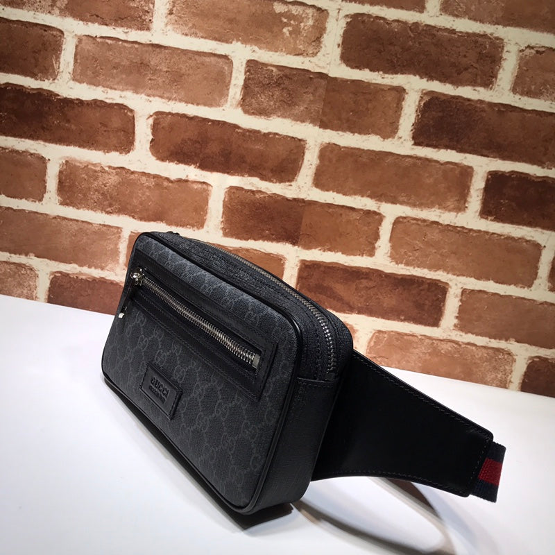 Guc*i gg supreme black belt bag black - image 4