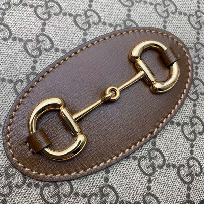 Guc*i gg supreme canvas horsebit 1955 small top handle bag - image 6