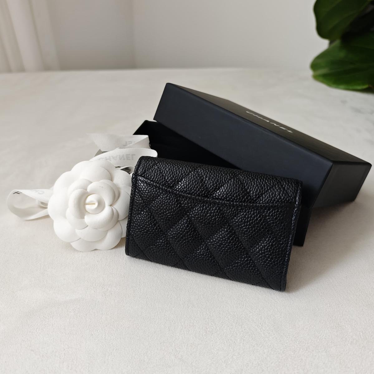 Chan*l wallet black with sliver hardware - image 4