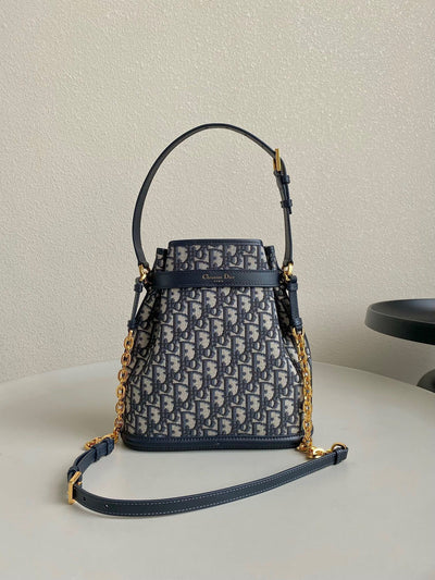 Di*r cest canvas backpack super embroidered pattern black 24x10x24.5cm - image 8