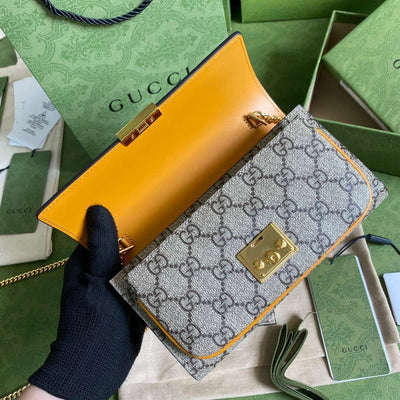 Guc*i clutch women’s crossbody bag with high quality monogram pattern 19x10cm - image 6