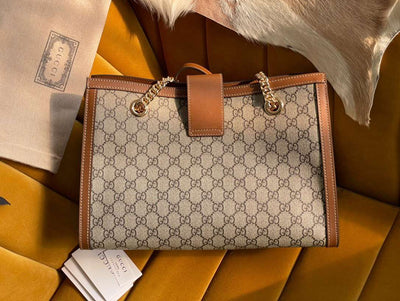 Guc*i padlock bag with logo pattern Guc*i replica 11 high quality 35x23x14cm - image 6