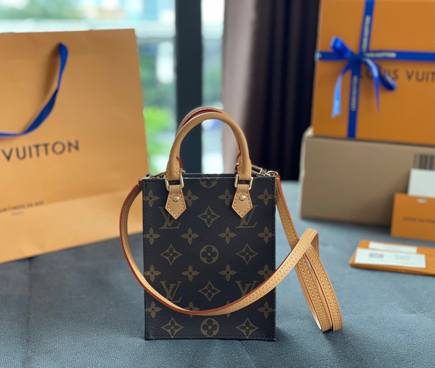 Lou*s Vuitt*n lv petit sacplat woman’s handbags 17x14cm - image 6