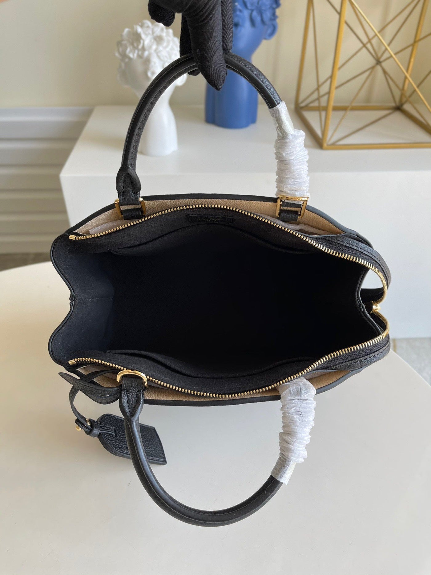 Lou*s Vuitt*n lv petit palais da bicolor monogram empreinte handbags 29x18cm - image 5