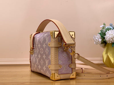 Lou*s Vuitt*n lv side trunk like auth monogram pattern handbags 21x14x6cm - image 3