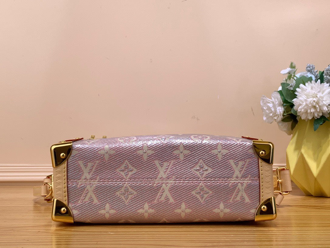 Lou*s Vuitt*n lv side trunk like auth monogram pattern handbags 21x14x6cm - image 4
