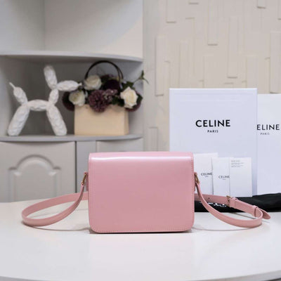 Cel*ne mini handbag pink smooth leather 19cm - image 2