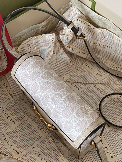 Guc*i 1955 mini handbag with monogram pattern rep 11 luxury 18x12x5cm - image 2