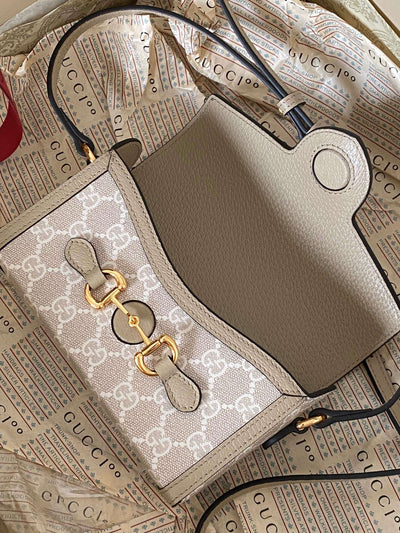 Guc*i 1955 mini handbag with monogram pattern rep 11 luxury 18x12x5cm - image 5