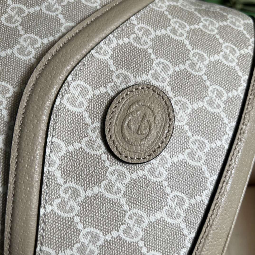 Guc*i handle bag with Guc*i like auth logo pattern 25x21cm - image 5