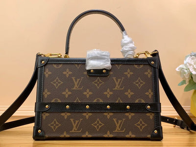 Lou*s Vuitt*n lv petite malle lv monogram pattern like auth handbags 24x16x13cm - image 2