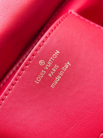 Lou*s Vuitt*n lv twist like auth woman’s red handbags smooth leather 23cm - image 2