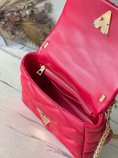 Lou*s Vuitt*n lv twist like auth woman’s red handbags smooth leather 23cm - image 3