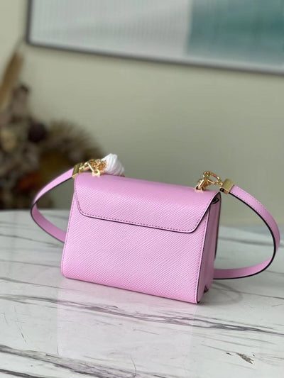 Lou*s Vuitt*n lv twist pink handbags with lock gold 24cm - image 7