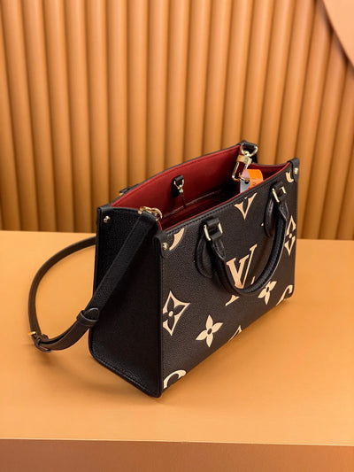 Lou*s Vuitt*n lv on the go pm tote bag like auth handbags woman’s 25cm - image 7