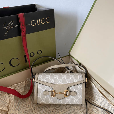 Guc*i 1955 mini handbag with monogram pattern rep 11 luxury 18x12x5cm - main image