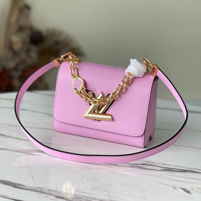 Lou*s Vuitt*n lv twist pink handbags with lock gold 24cm - main image