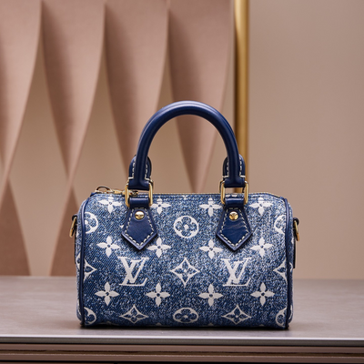 Lou*s Vuitt*n lv speedy monogram demin woman’s like auth handbags 16x10x7.5cm - main image