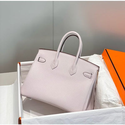 HERM Birkin 25cm Bag In Mauve Pale Clemence Leather PHW - Image 2
