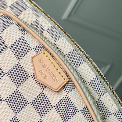 lv keepit bumbag 29 in white grey checkerboard pattern damier azur coated canvas - image 2
