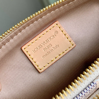 lv keepit bumbag 29 in white grey checkerboard pattern damier azur coated canvas - image 6