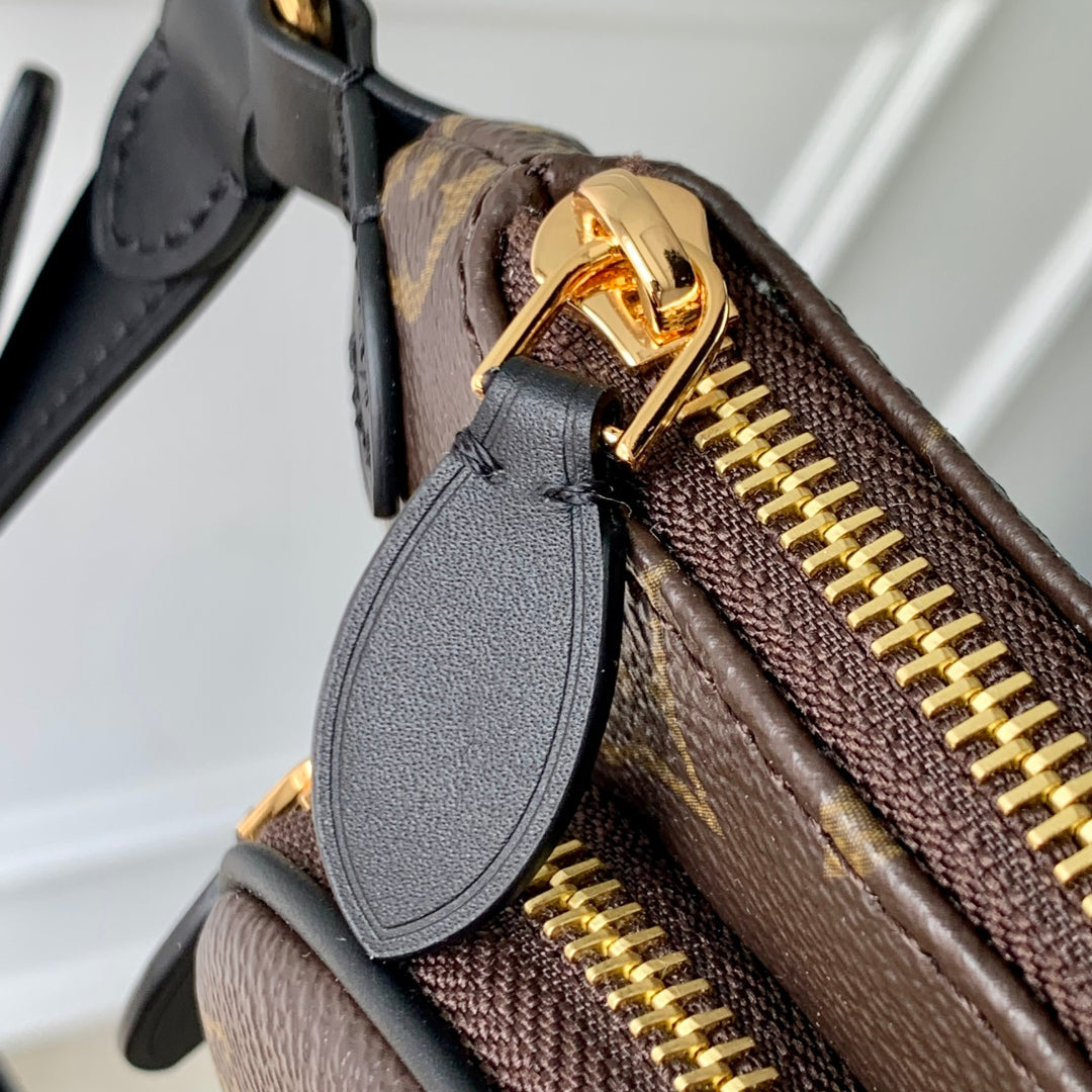 lv keepit bumbag 29 in brown damier azur coated monogram canvas - image 8