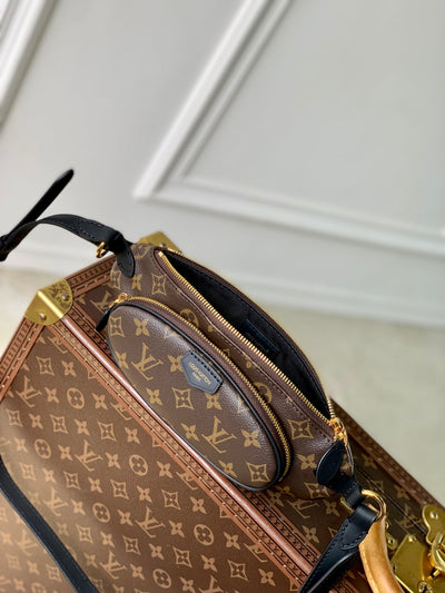 lv keepit bumbag 29 in brown damier azur coated monogram canvas - image 9