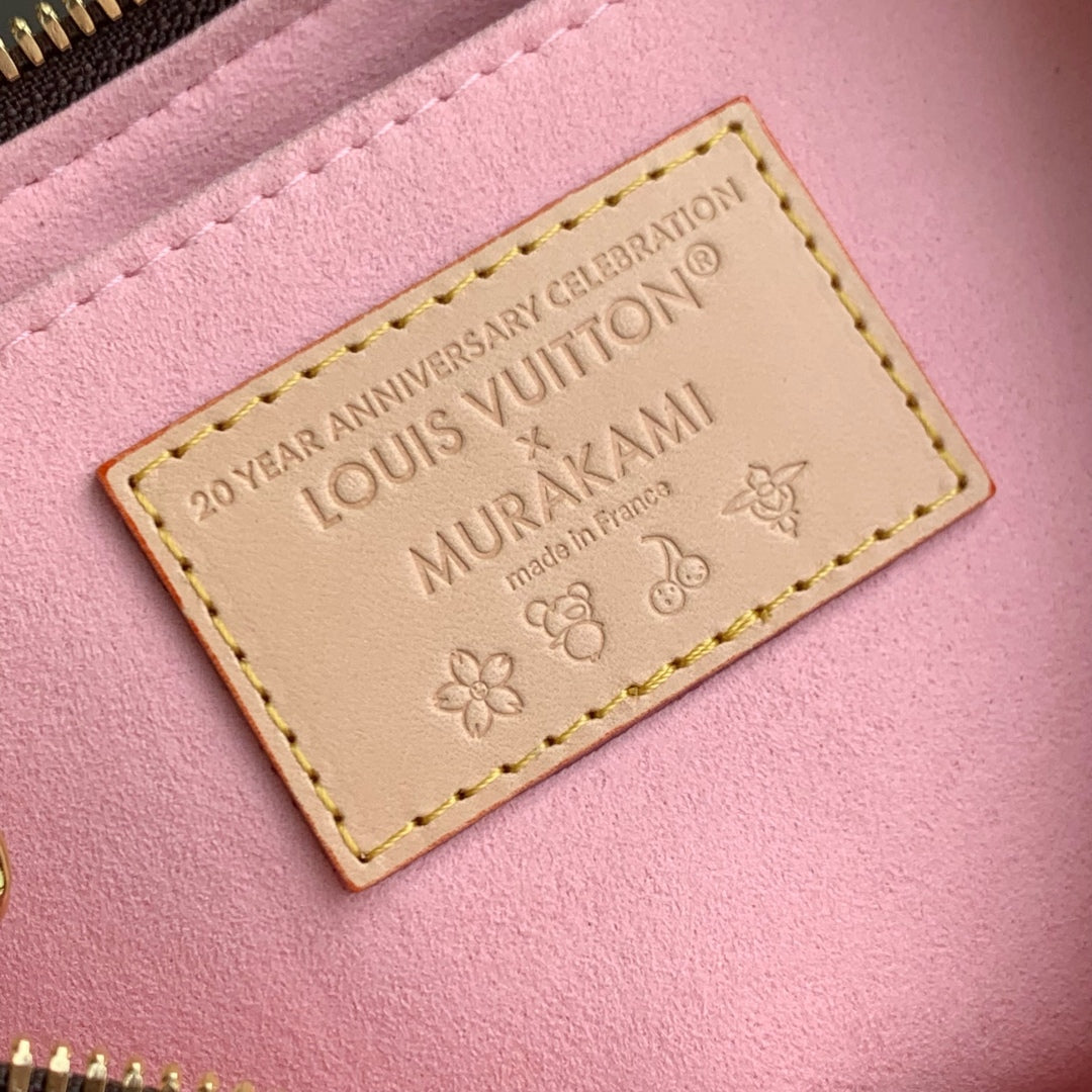 lv boulogne cherry blossom 29 in sakura brown monogram coated canvas - image 3