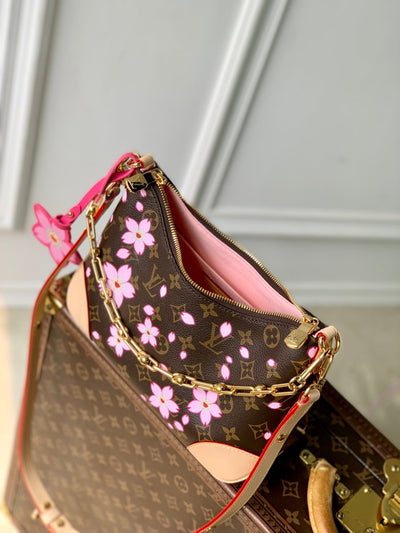 lv boulogne cherry blossom 29 in sakura brown monogram coated canvas - image 7