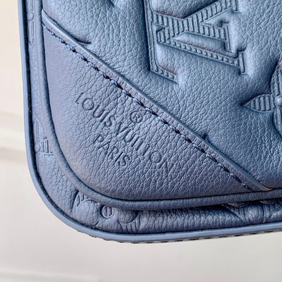 lv trio messenger 25 in blue monogram shadow calfskin - image 3