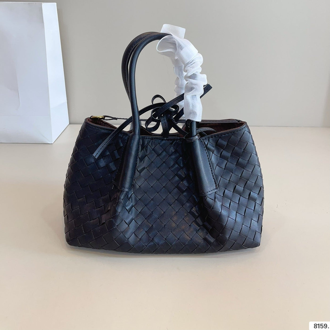 SMALL PINACOTECA TOTE BAG 25 IN BLACK CALFSKIN - Image 3