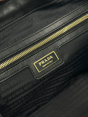 medium top handle bag 30 in black nylon and calfskin trim - image 4