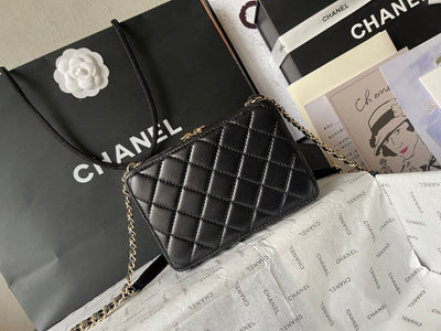 CC 16 CAMERA BAG IN BLACK CALFSKIN AND GOLD PLATED METAL - Image 6