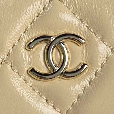 MEDIUM CAMERA BAG 23 IN BEIGE YELLOW LAMBSKIN GOLD HARDWARE - Image 4