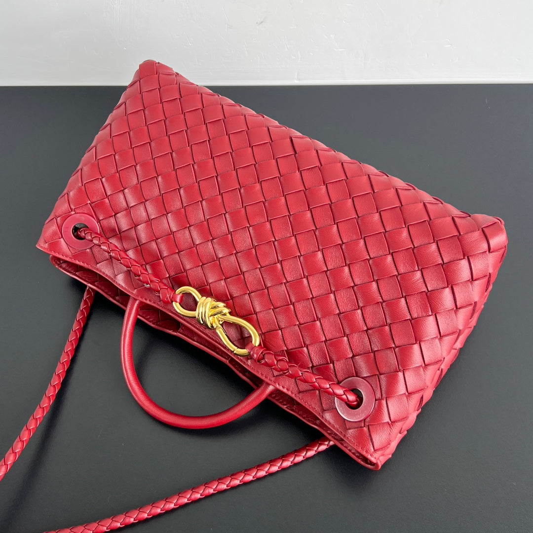 SMALL ANDIAMO 29 IN RED LAMBSKIN - Image 4