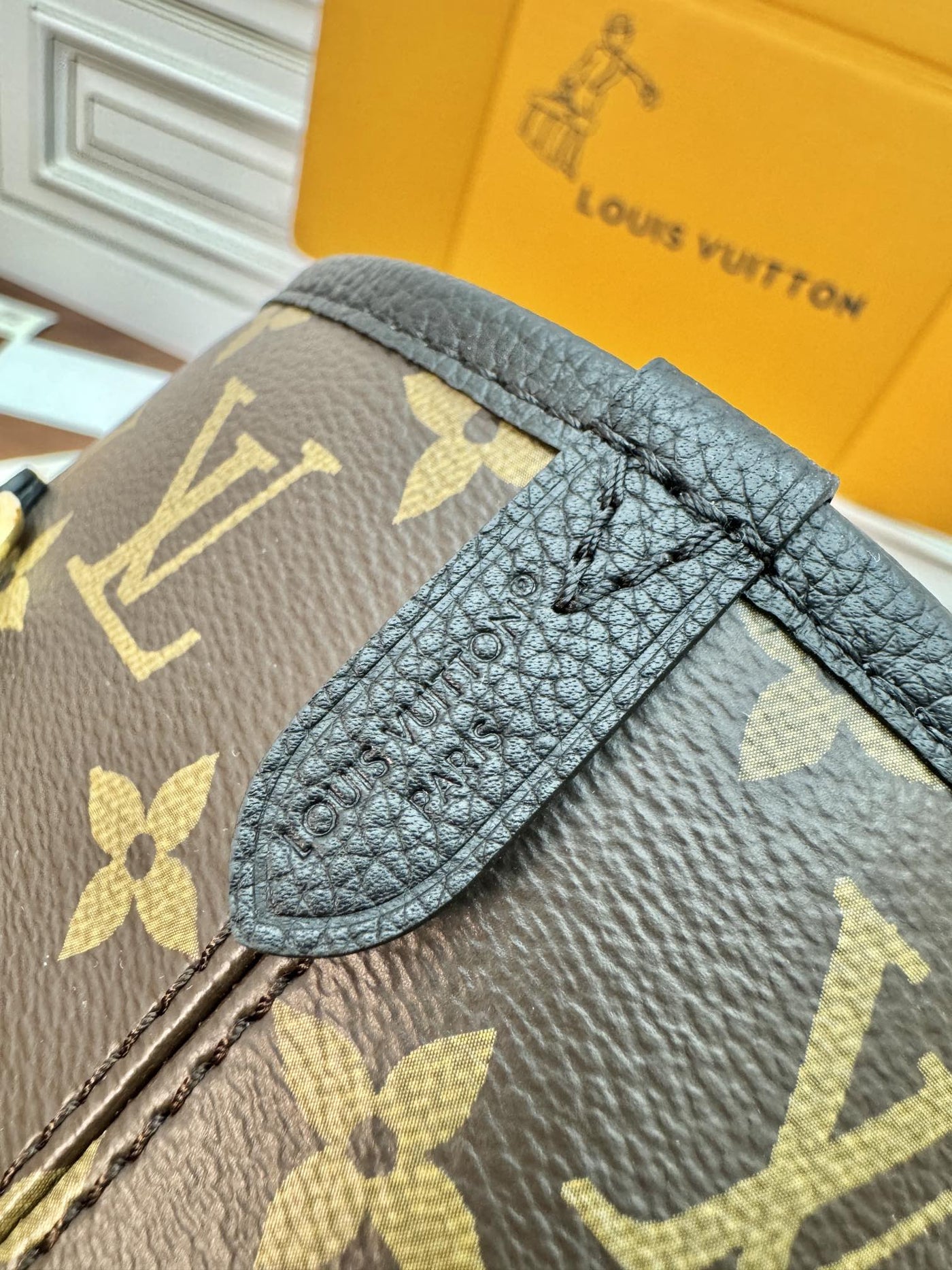 lv neverfull inside out mm in brown monogram coated canvas - image 6