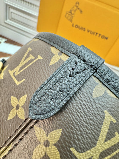 lv neverfull inside out mm in brown monogram coated canvas - image 6