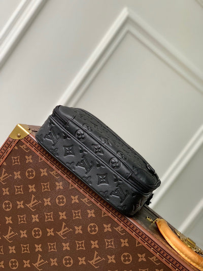 lv alpha nano bag 24 in black monogram shadow embossed cowhide - image 5